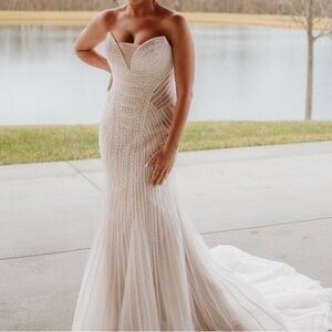 Maggie Sottero Strapless Wedding Dress - White